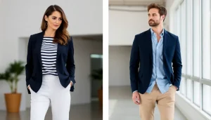 Read more about the article Co pasuje do granatowej marynarki? Odkryj stylizacje
