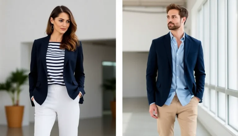 Read more about the article Co pasuje do granatowej marynarki? Odkryj stylizacje