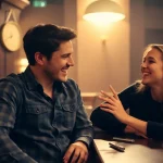 Para rozmawia i śmieje się przy barze. Przykład flirtu słownego – gotowe teksty na flirt i dialogi.